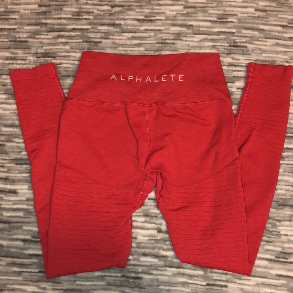 alphalete og revival leggings - red